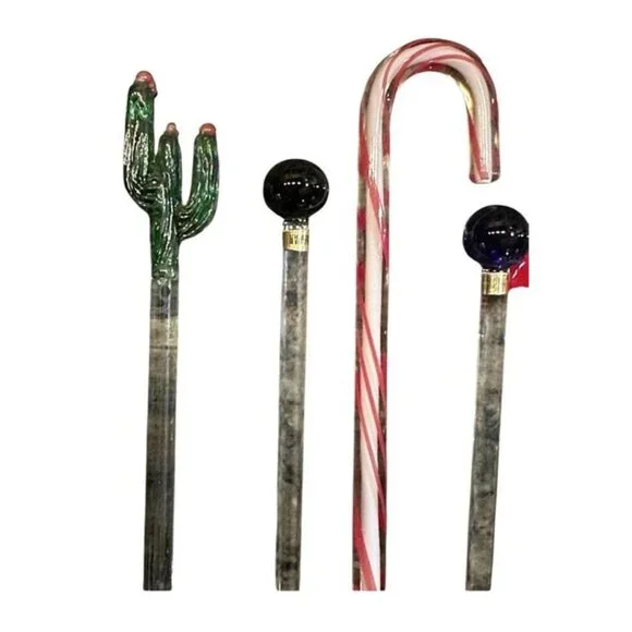 Vintage Art Glass Swizzle Stir Sticks Mixed Lot - Picture 4 of 6